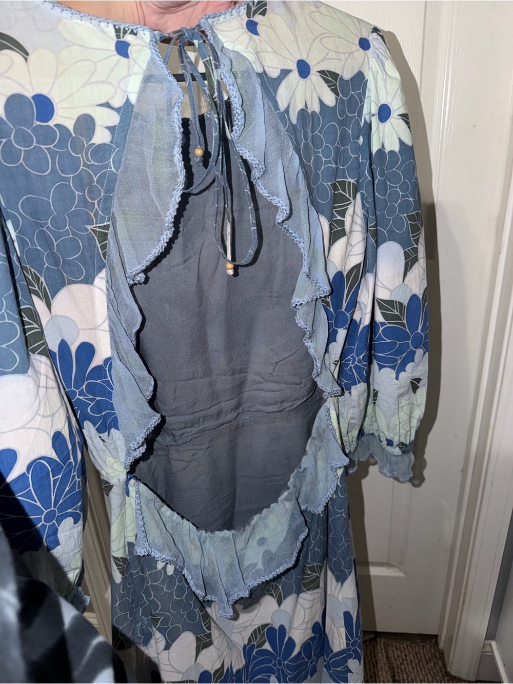 💥 Chasing unicorns Floral Blue Mini Dress - Picture 3 of 7
